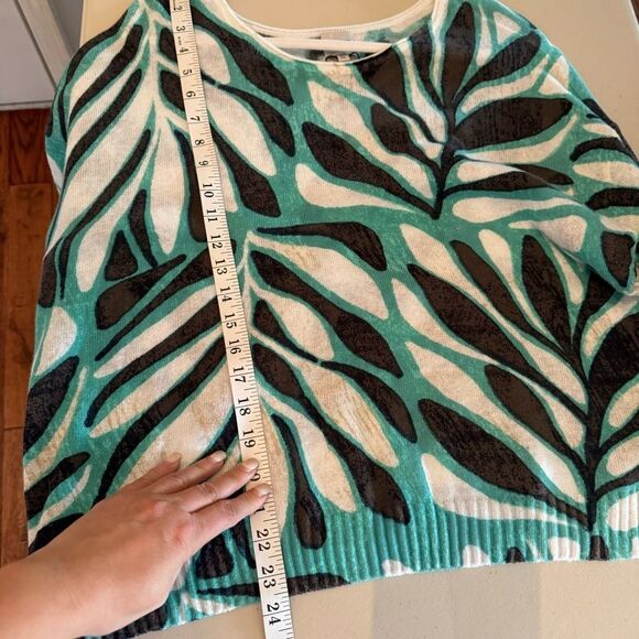 NWT NIC+ZOE FLORA GRID SUPERSOFT SWEATER - Picture 11 of 11